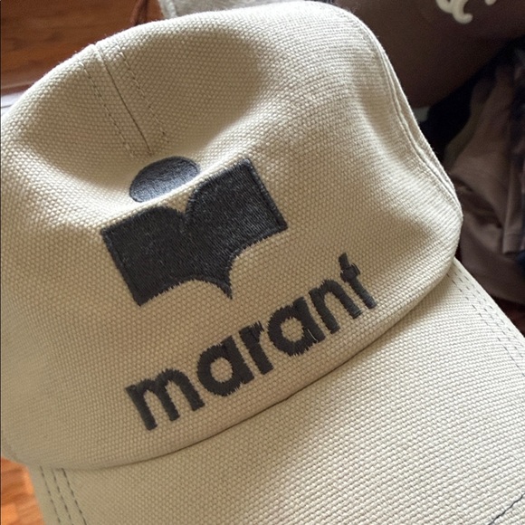 Isabel Marant Cream Logo Baseball Cap - Picture 5 of 6
